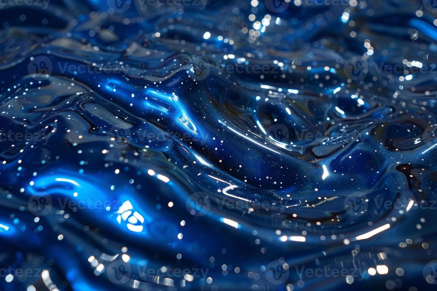 Shiny blue abstract background resembling a galaxy with sparkling stars photo