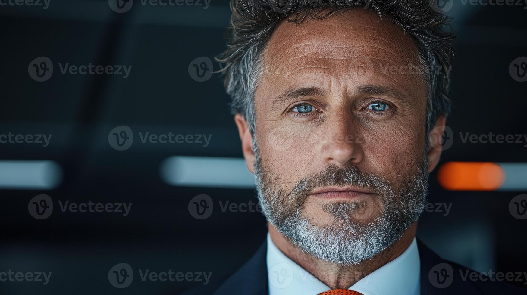 Portrait of a serious greying businessman photo