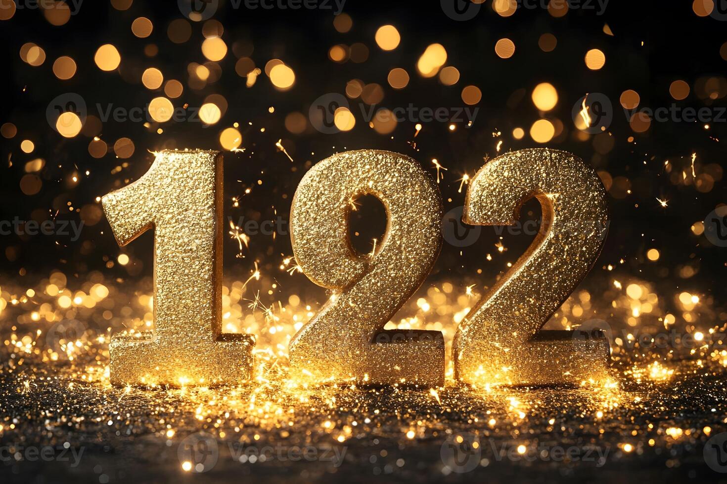Glittering Gold 122 Celebration with Bokeh and Sparkles for Festive Design photo