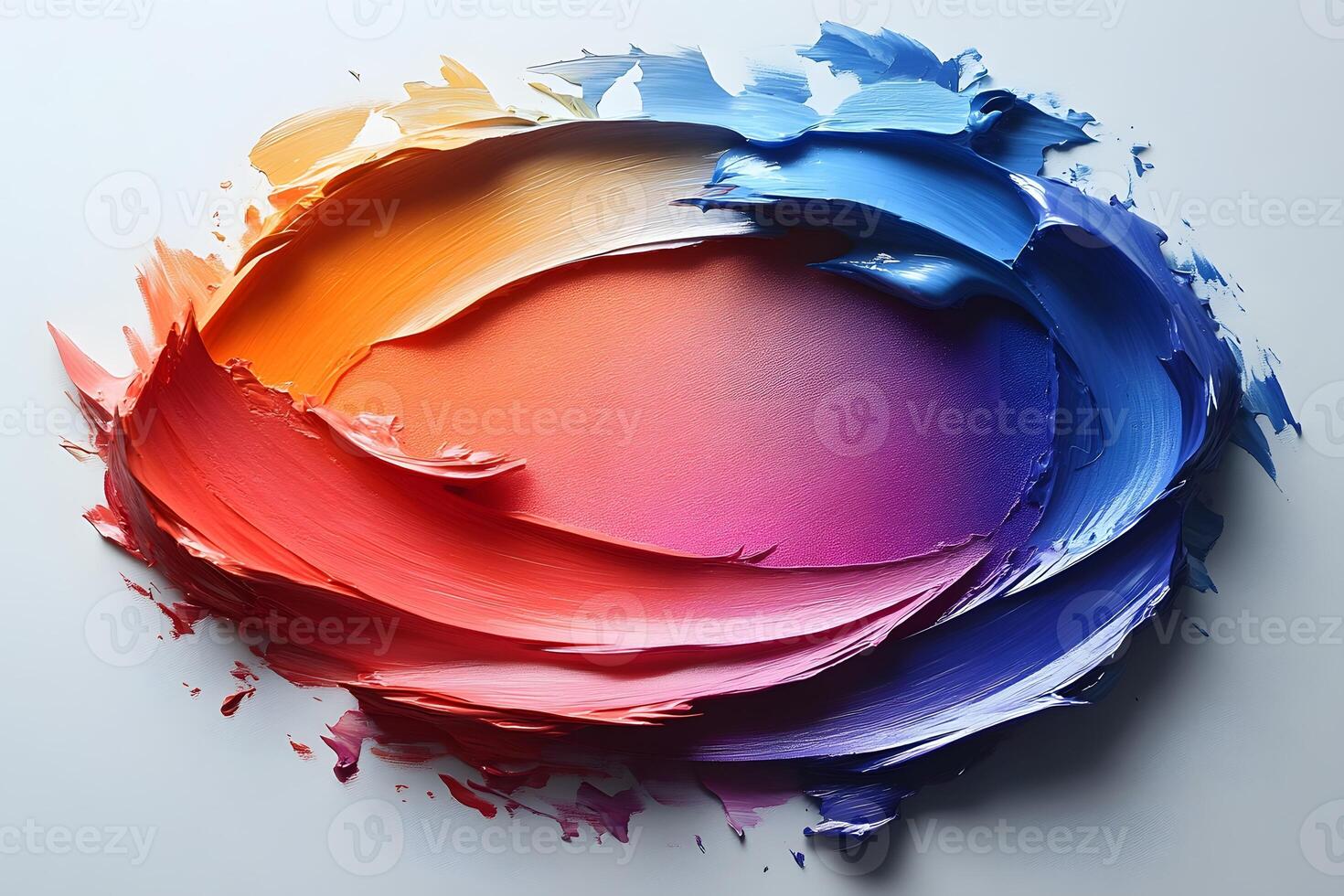 Vibrant Abstract Painting with Colorful Brushstrokes for Modern Art Design photo