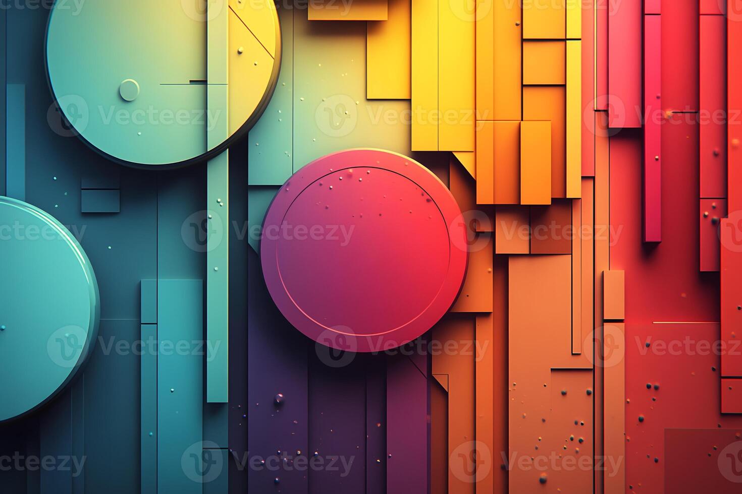 Vibrant Geometric Abstract Background in Sunset Colors for Modern Design photo