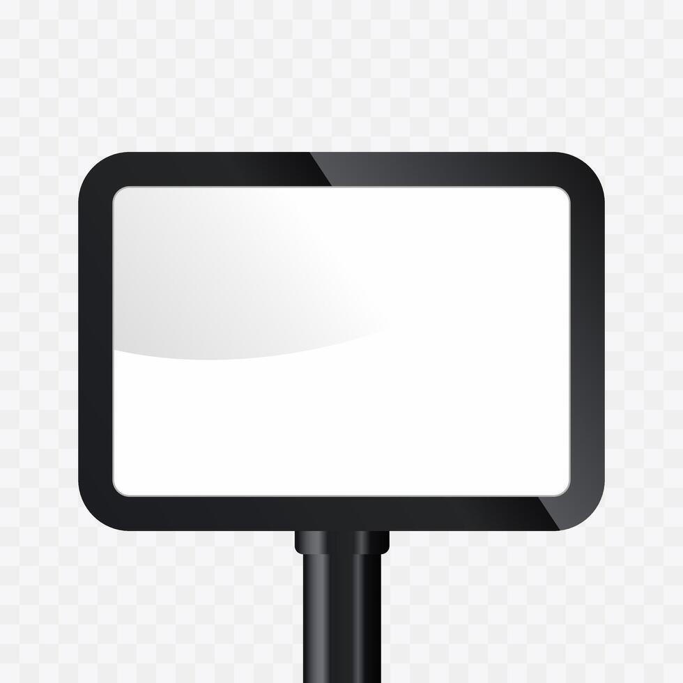 A TV lightbox with empty space in transparent hanging technology LED screen mockup in 3Ds. the opacity editable LED , illustration. vector