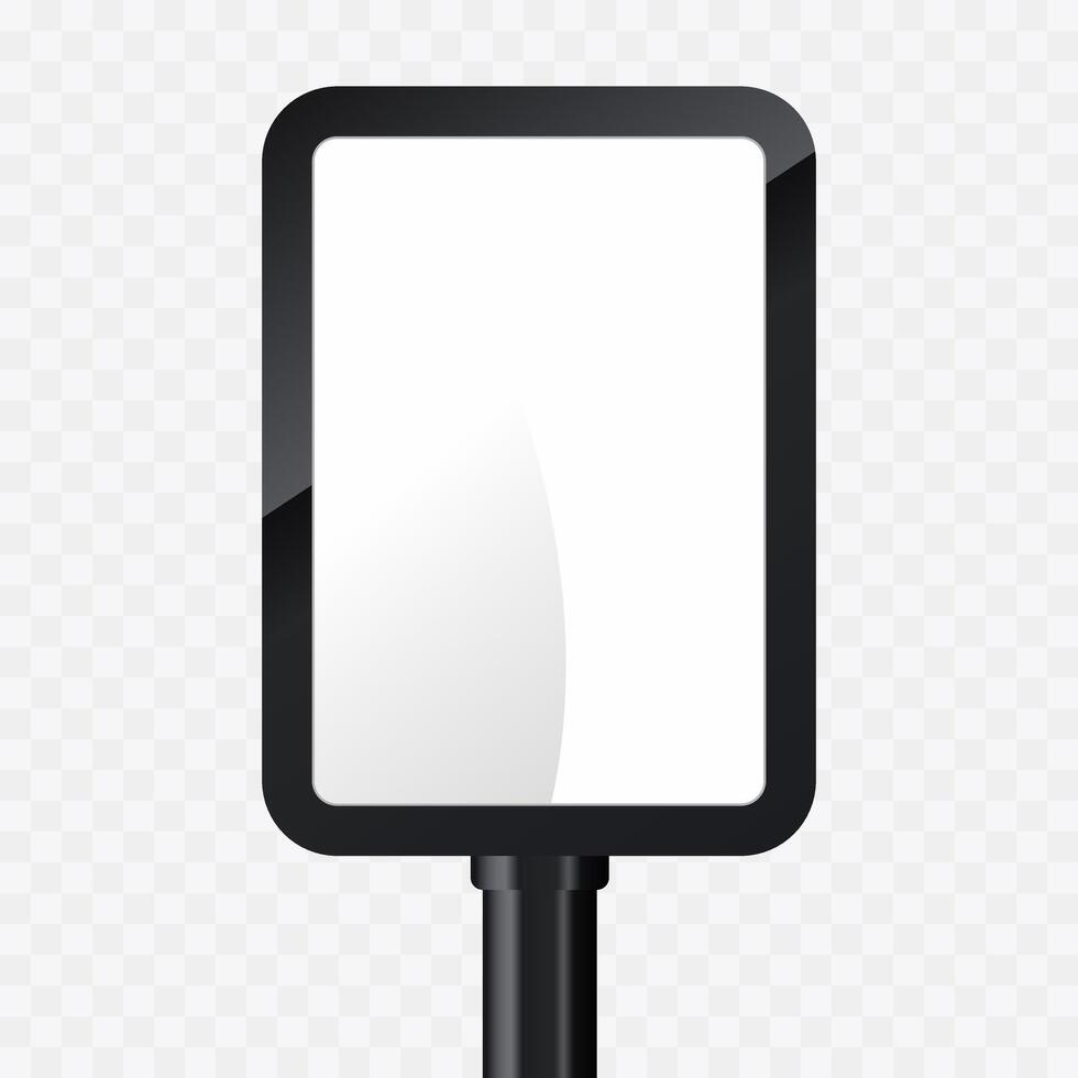 The outdoor lightbox with empty space in transparent hanging technology LED screen mockup in 3Ds. the opacity editable LED , illustration. vector