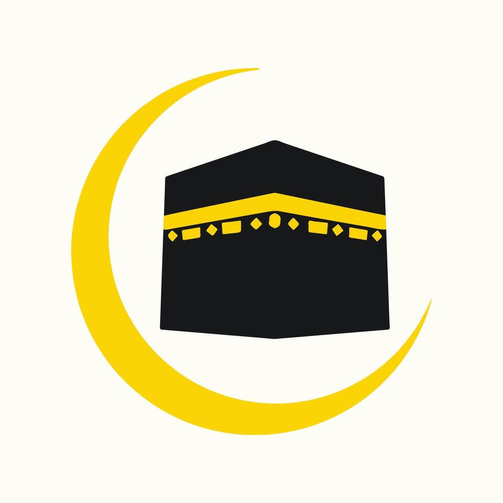 Mosque icon in flat design style. Muslim Mosque illustration on white background vector