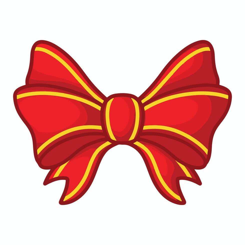 Red bow icon. Cartoon of red bow icon for web design isolated on white background vector