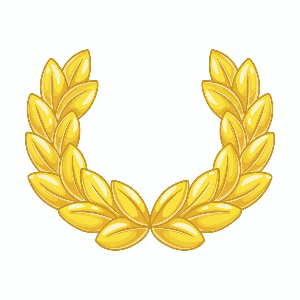 Laurel wreath icon in cartoon style on a white background vector