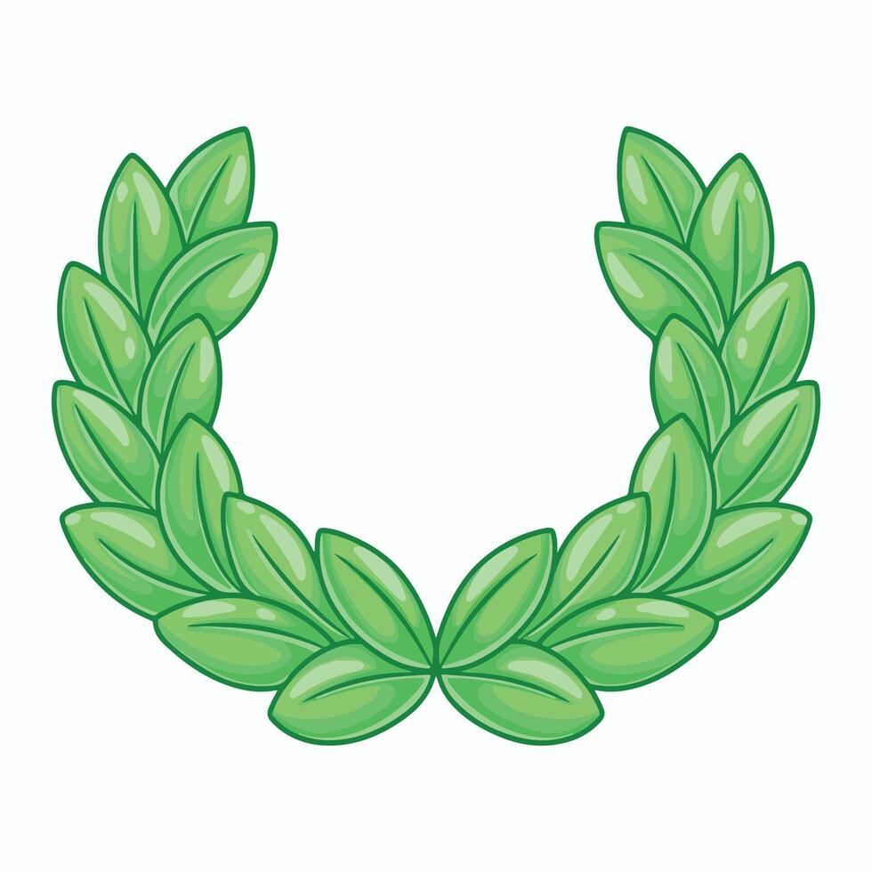 Laurel wreath in cartoon style on a white background vector