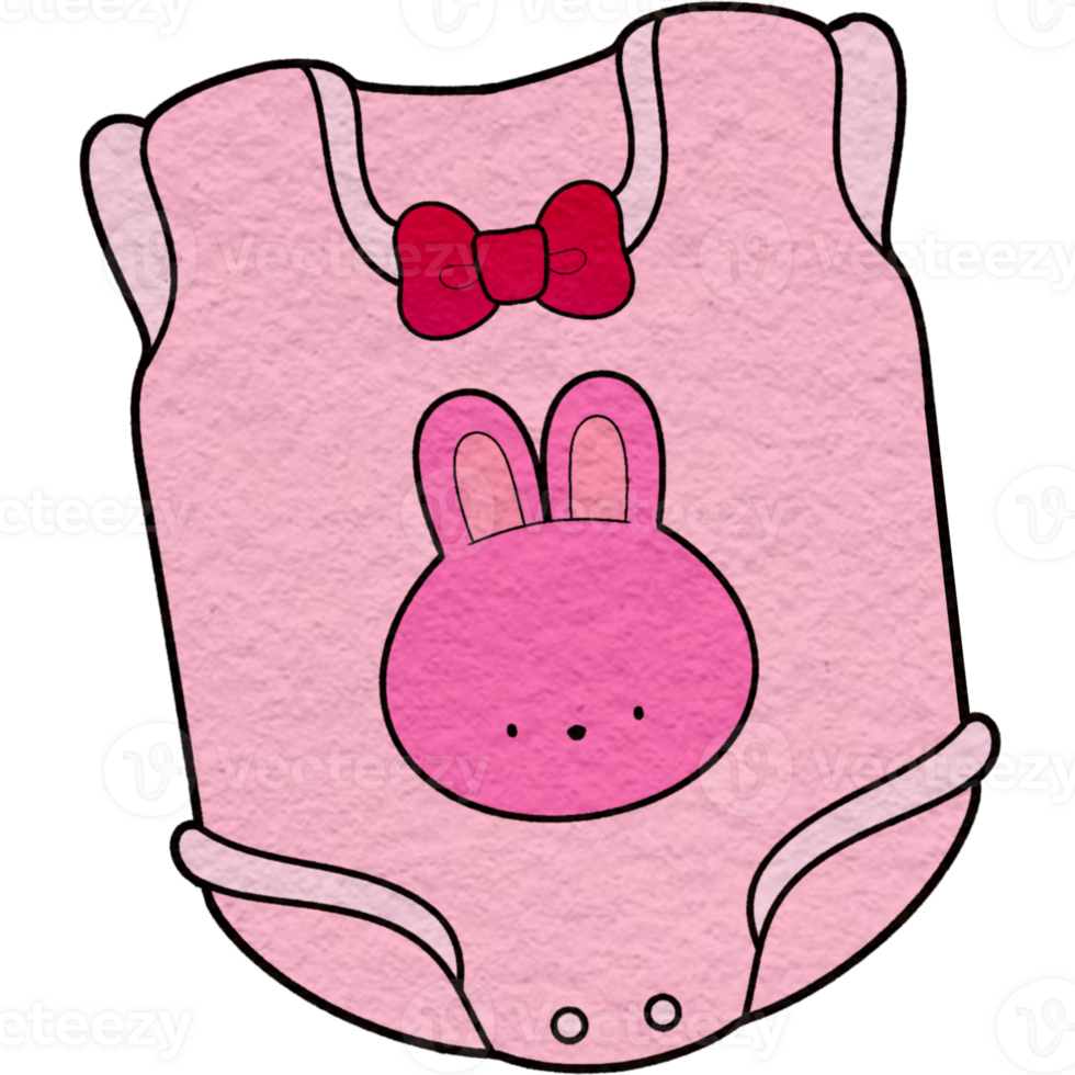 The illustration of a baby bodysuit png