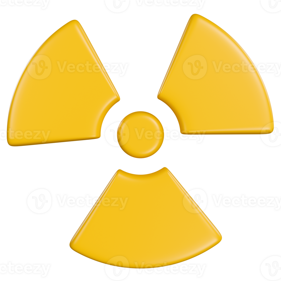 Stylized radiation symbol. Isolated on transparent background png