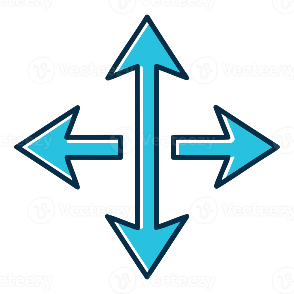 Directional Arrows Icon Representing Choice and Navigation in a Modern Flat Illustration for Business Strategy and Decision Making Concept png