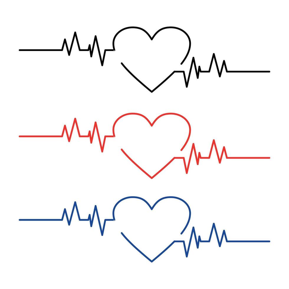heartbeat line icon vector