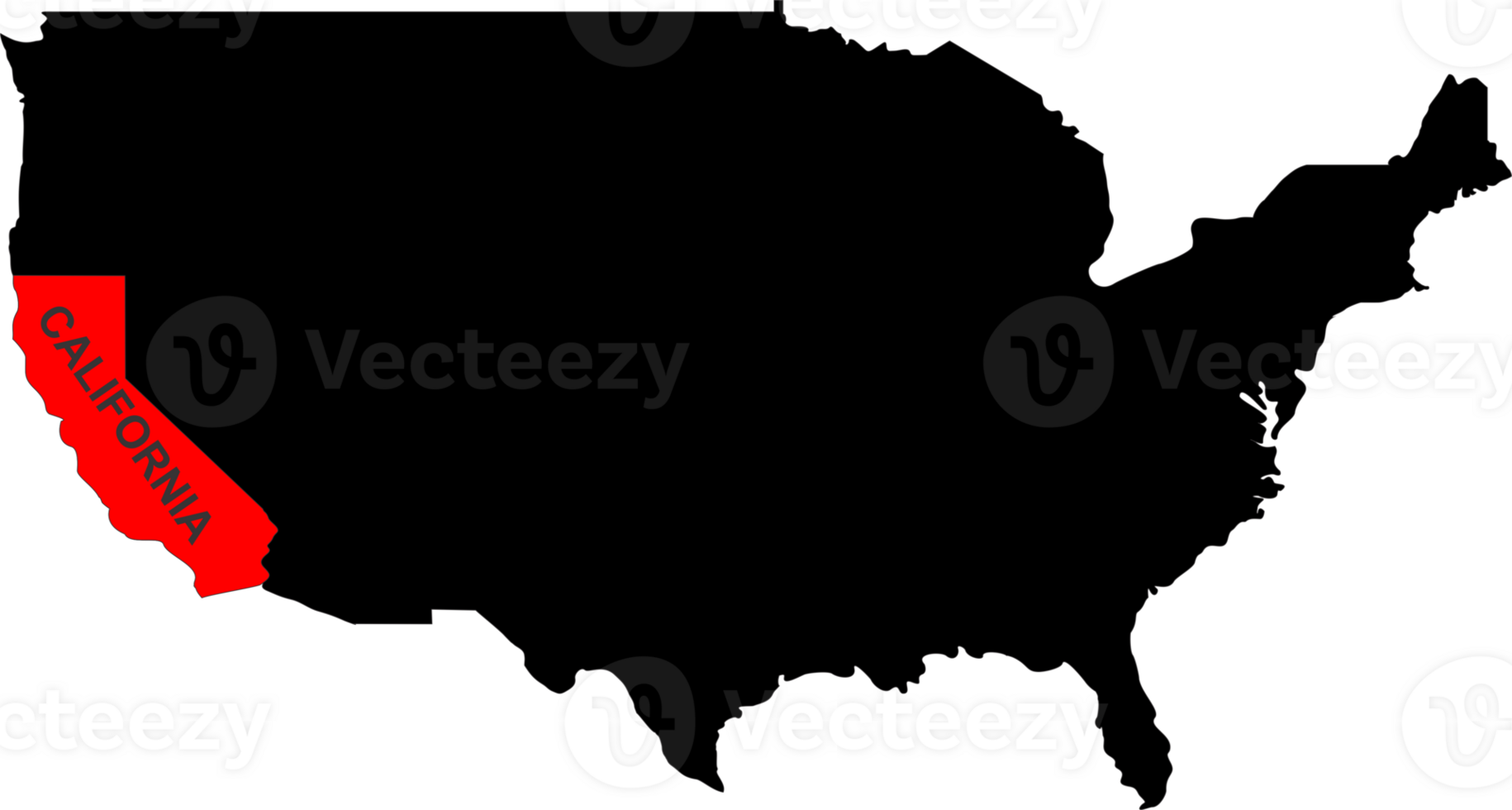 California pin map location of USA GPS png