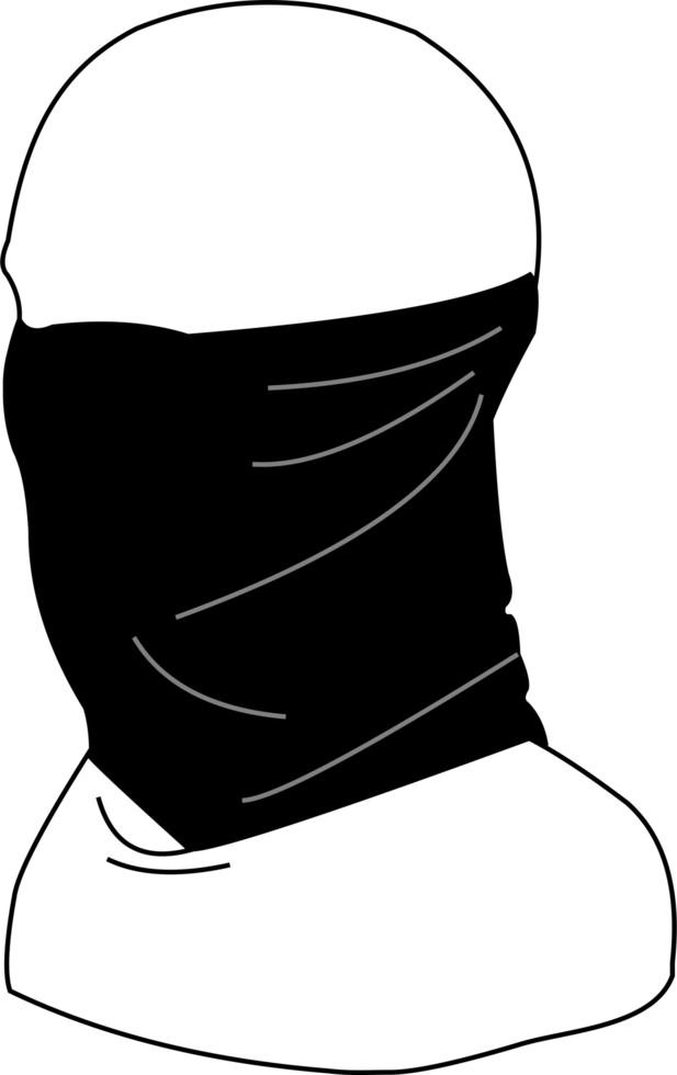Long buff mask on model png