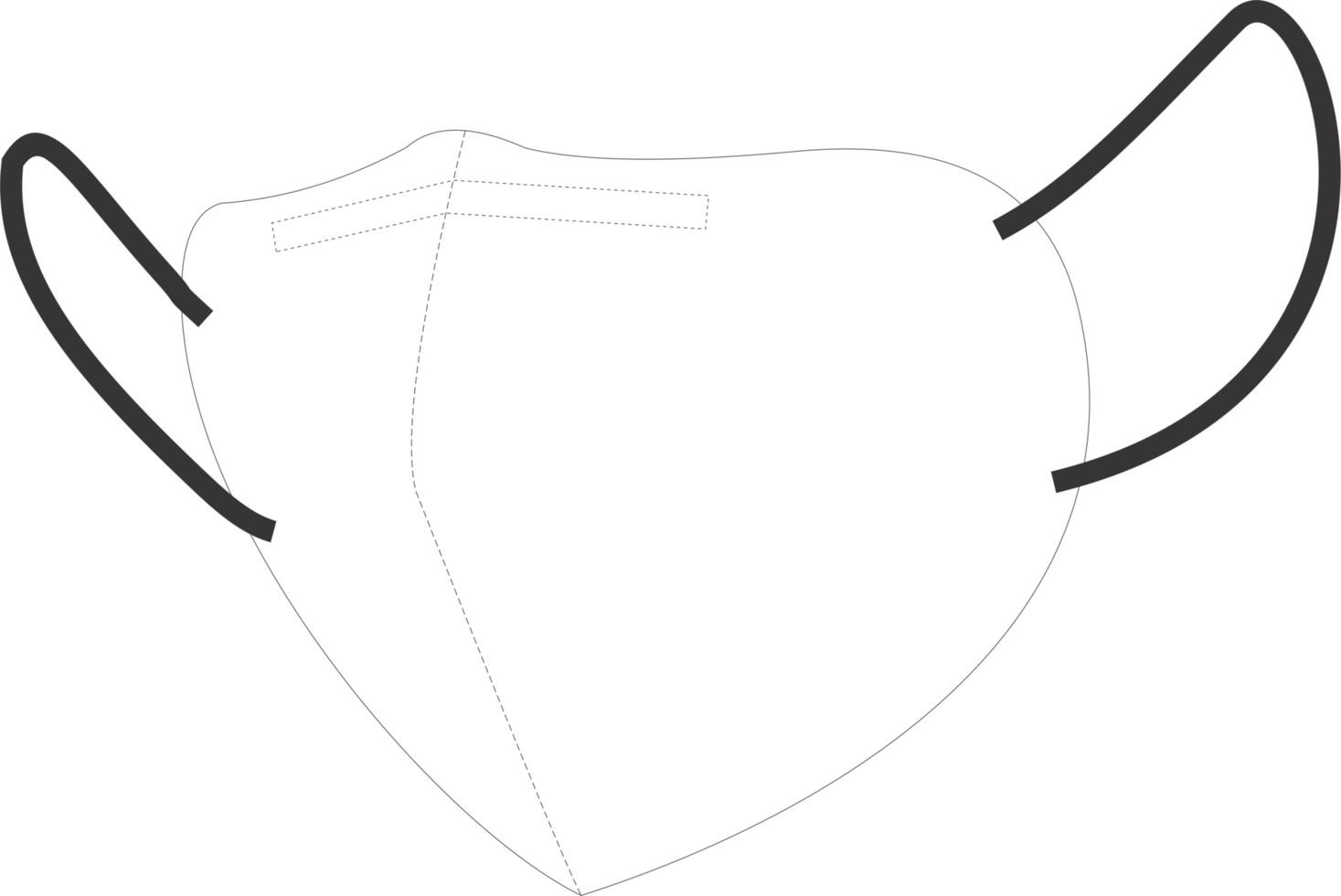 White mask KN95 protection png