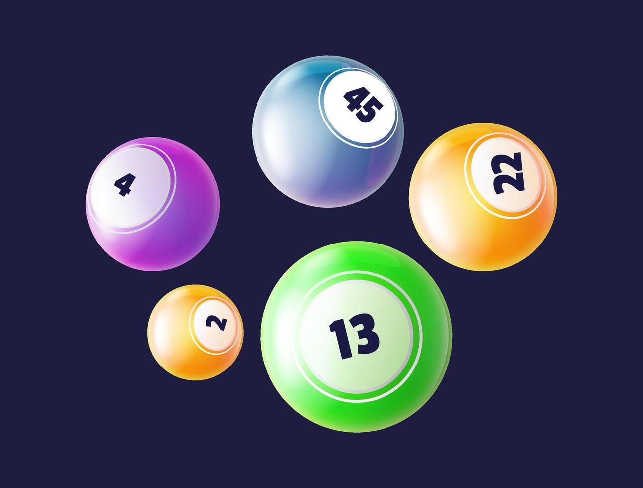 Bingo Balls Colorful Illustration vector
