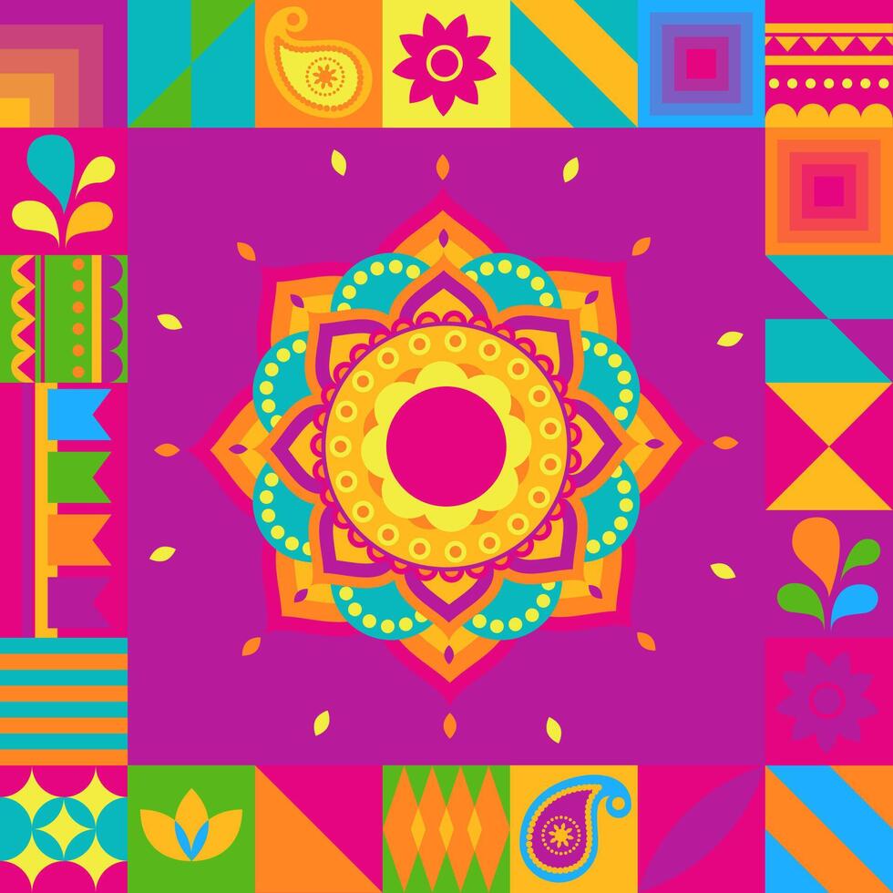 Indian Holi Festival Patterns vector