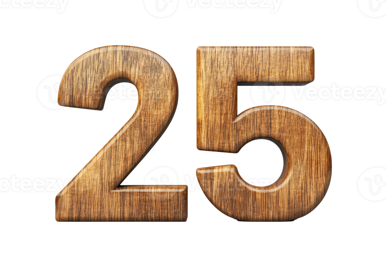 wooden number 25 TRANSPARENT png