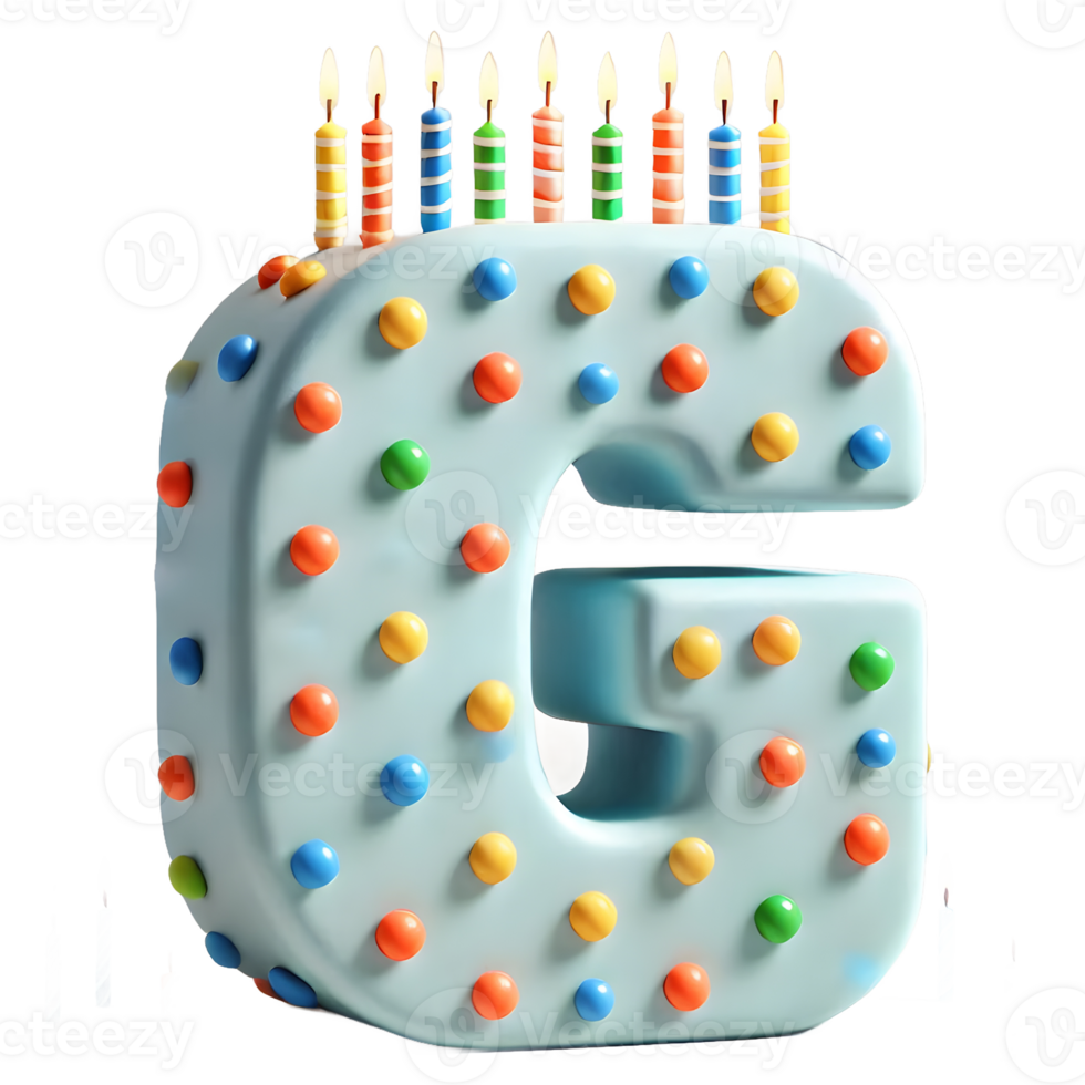 cake 3d font letter G alphabet The process of cake baking with the chef decorating the frosted cake png