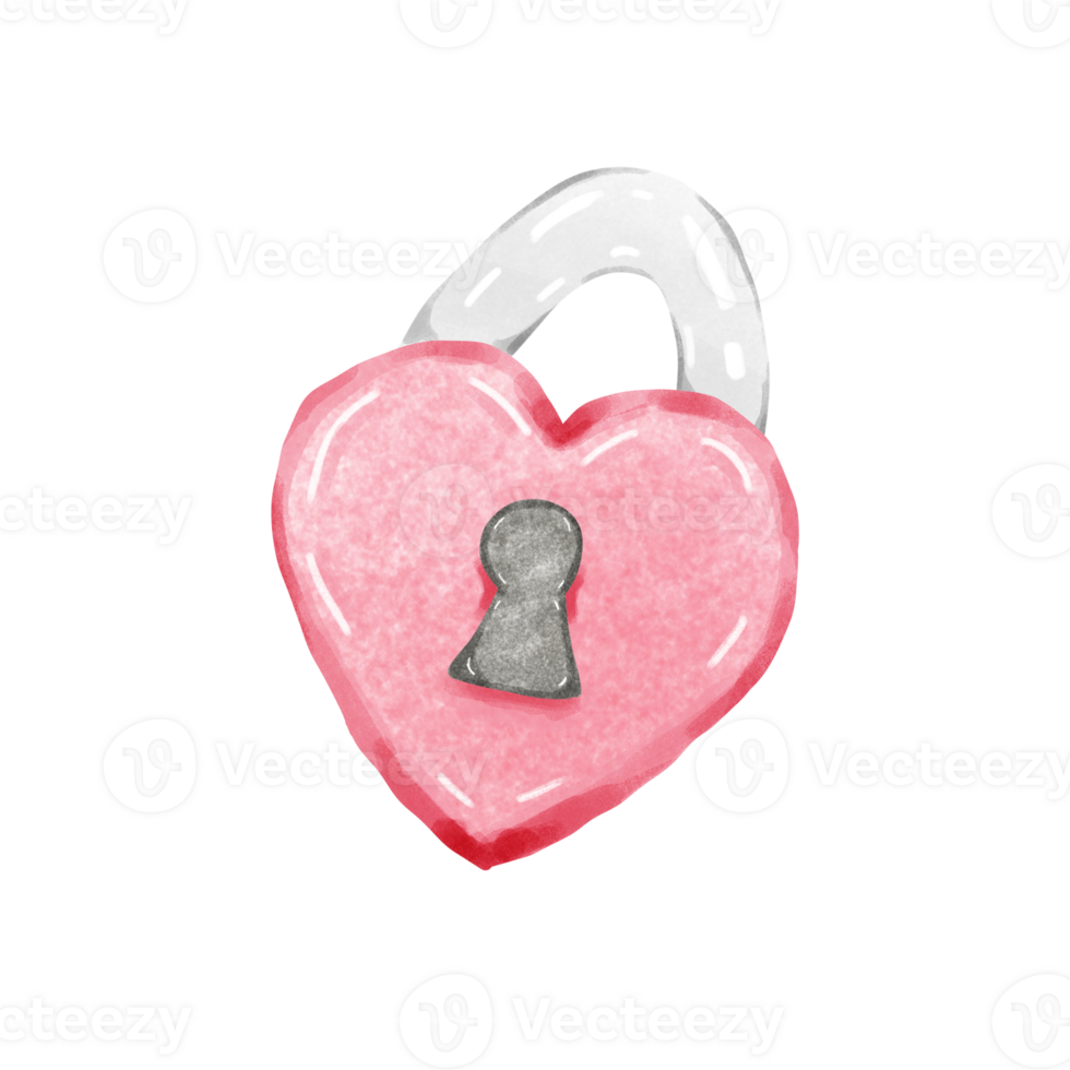 a heart shaped lock with a keyhole on it png