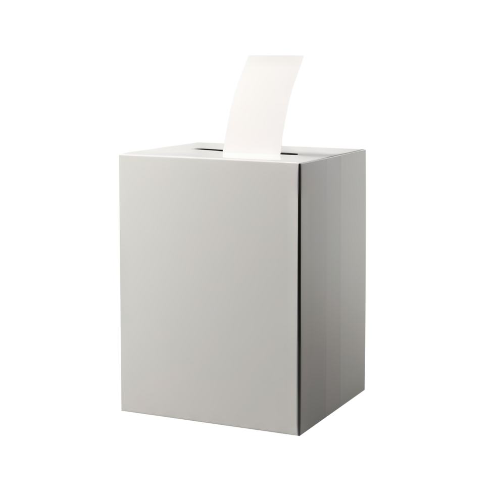 A ballot box and casting vote on transparent background png