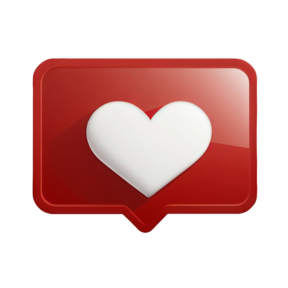 Red Like bubble icons on transparent background png