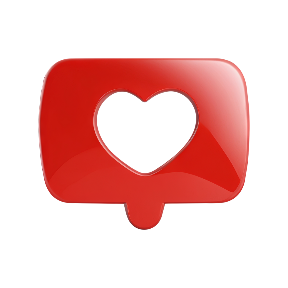 Like love heart bubble icons on transparent background png