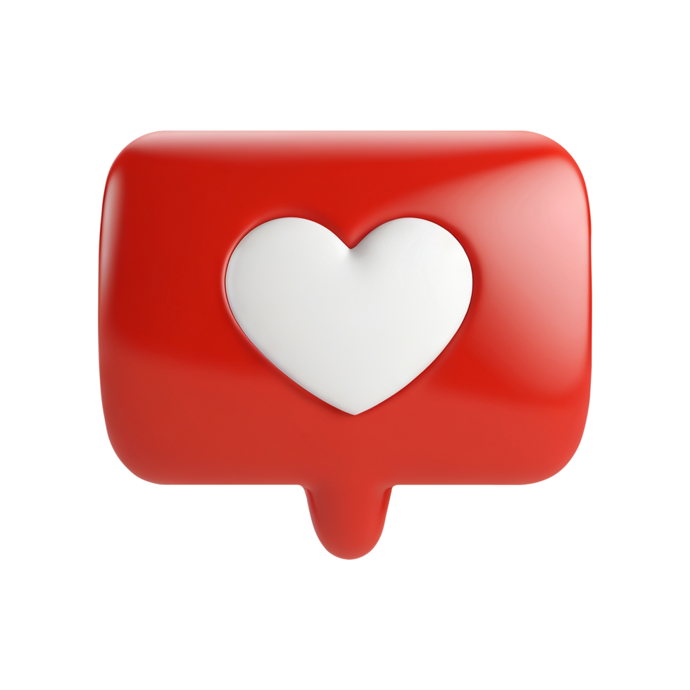 Like heart bubble icons on transparent background png
