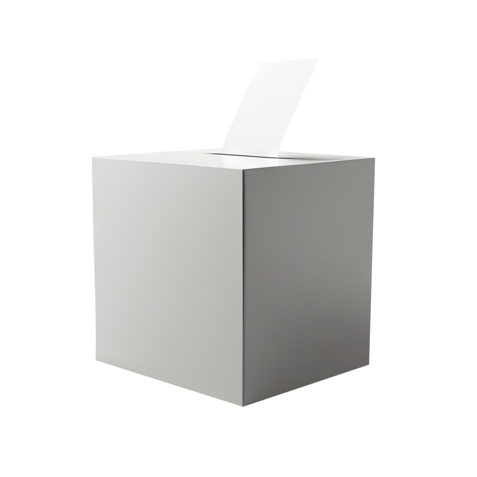 A ballot box vote on transparent background png