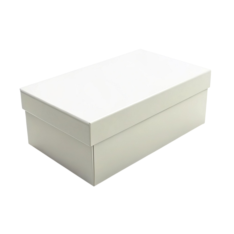 Blank White Shoebox Mockup for Design Presentation png