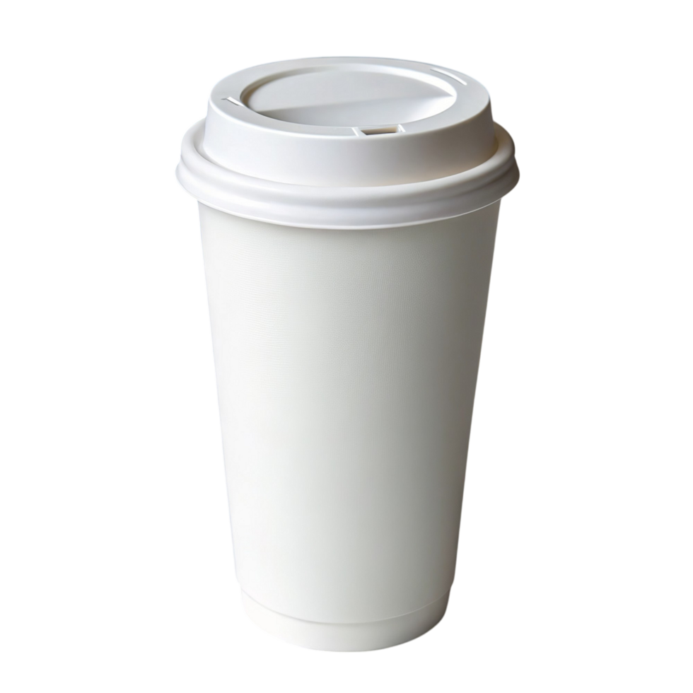 Blank White Disposable Coffee Cup Ready for Branding png