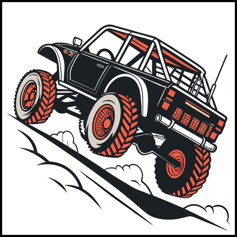 Crush It Monster Truck T-Shirt - Off-Road Vehicle Graphic Design vector