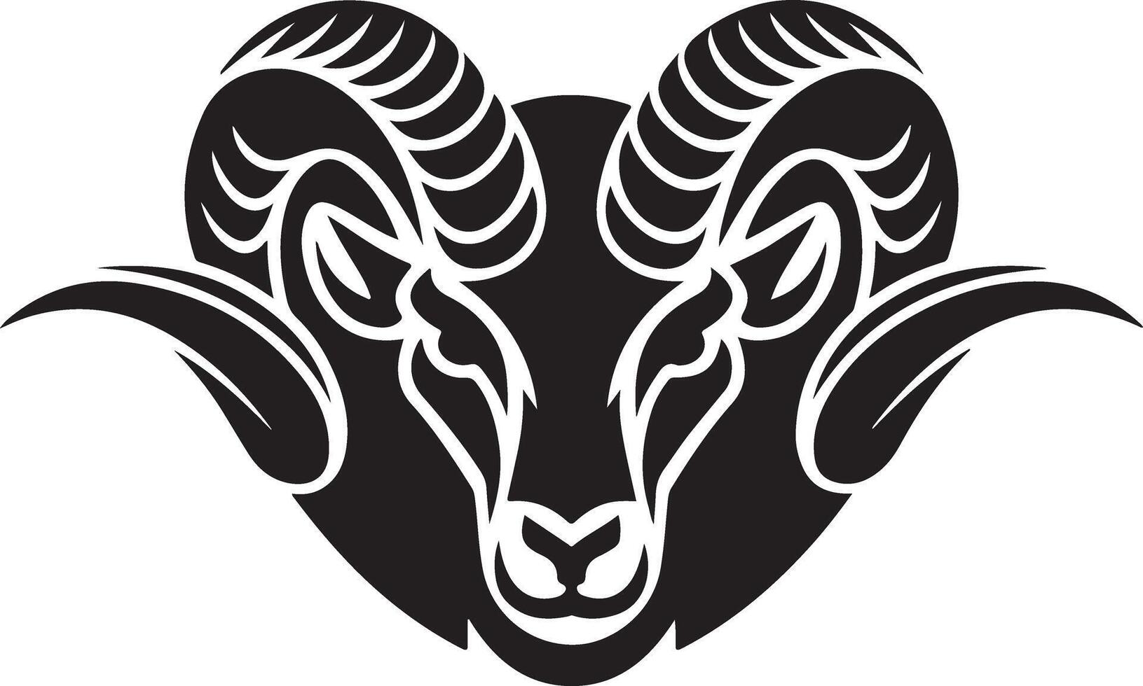 Tribal Ram Head Illustration vector