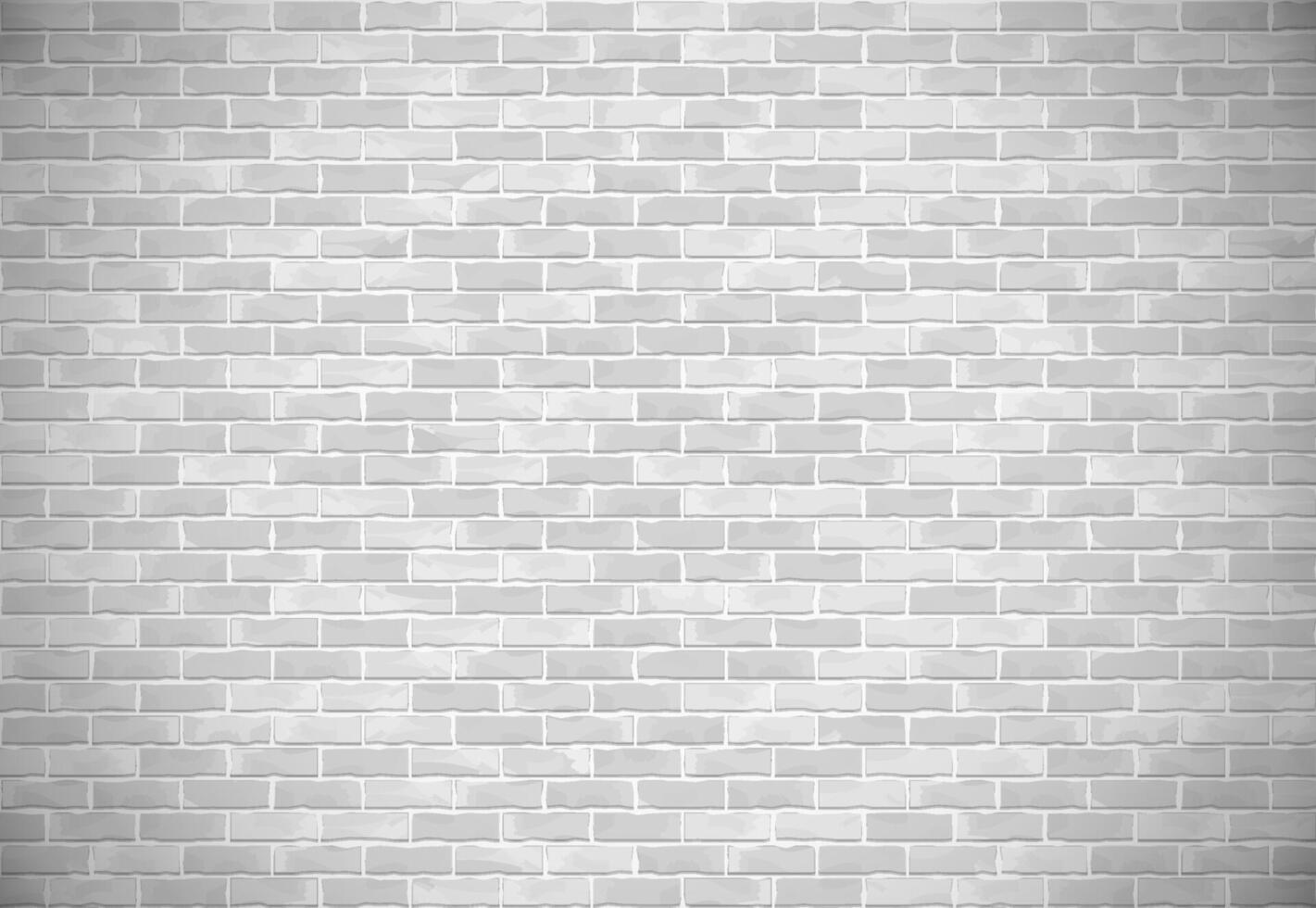 Horizontal white brick wall with shadow vector