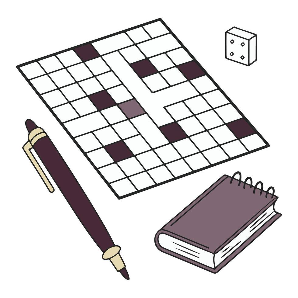 crossword puzzle day graphics. vector