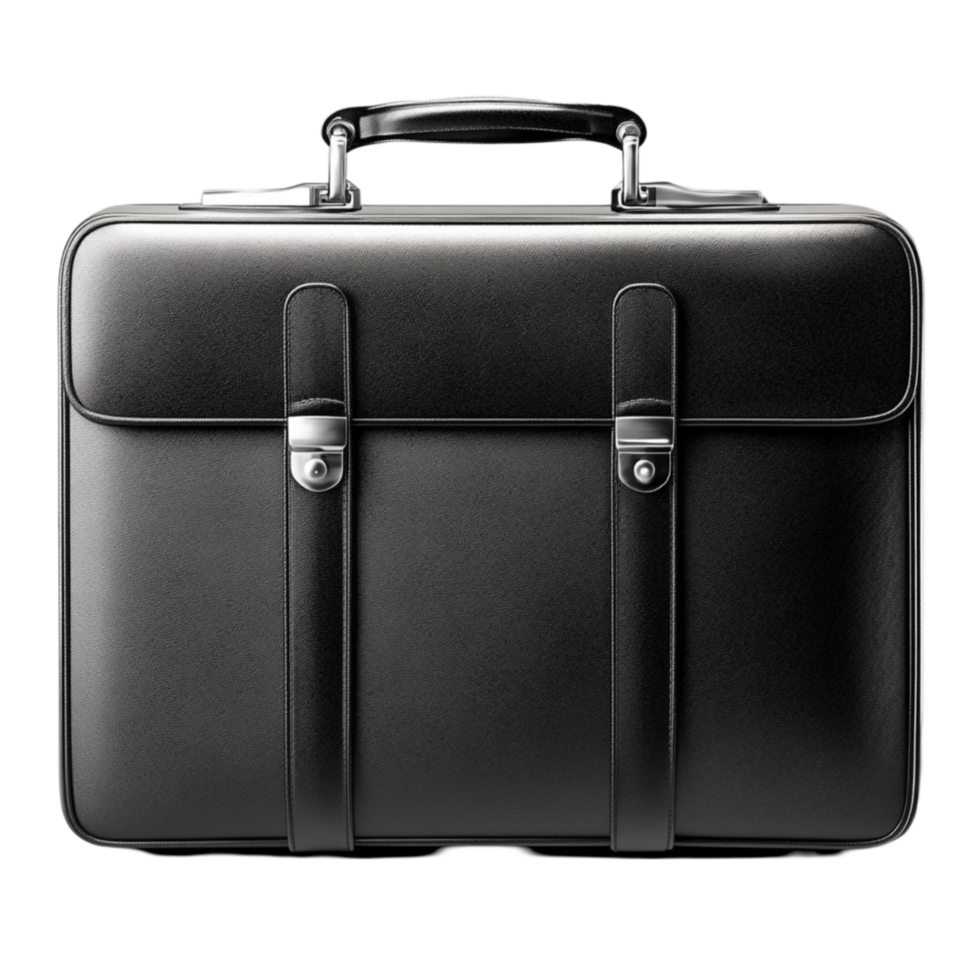 Professional Black Briefcase with No Background png