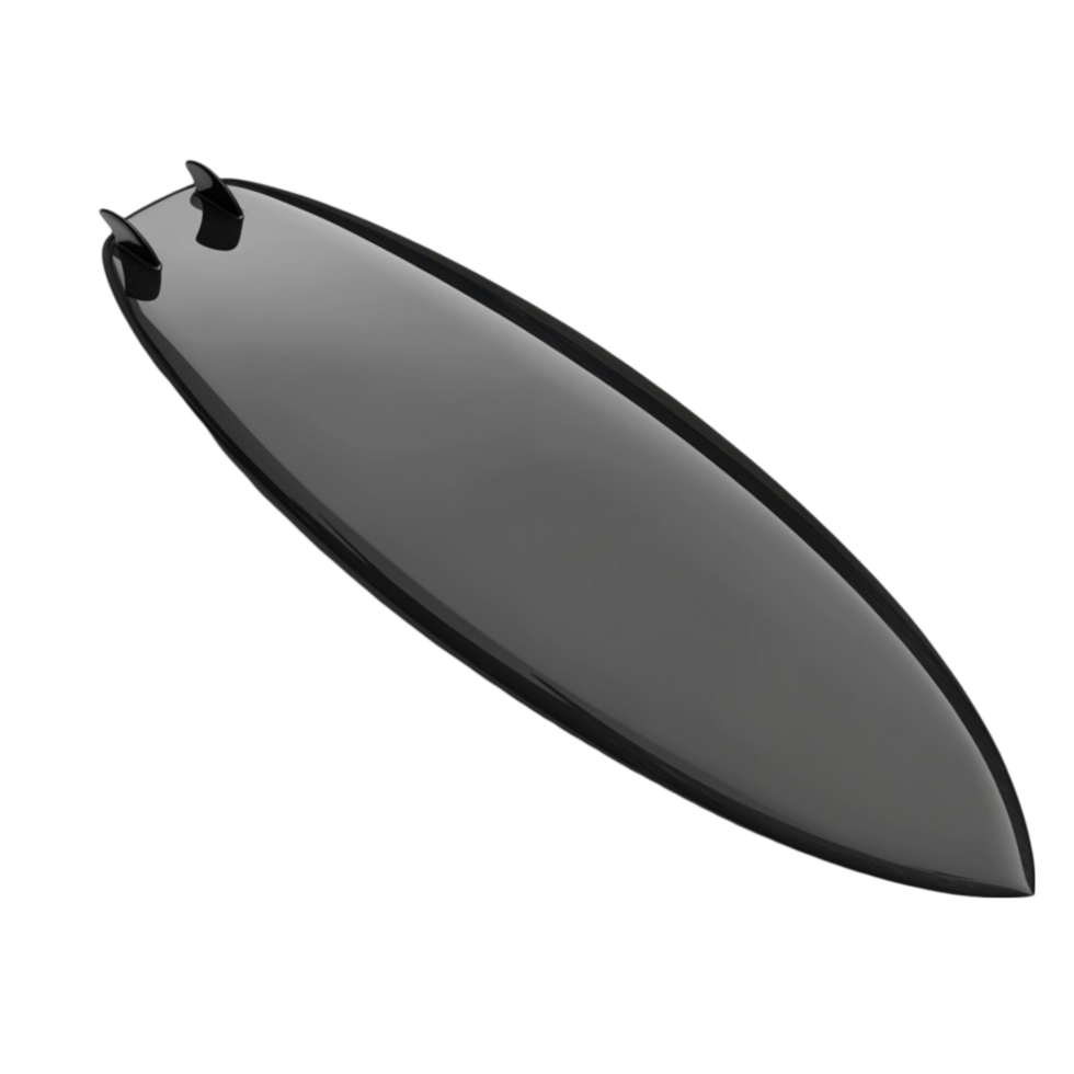 Modern Black Surfboard Symbol for Digital Use png