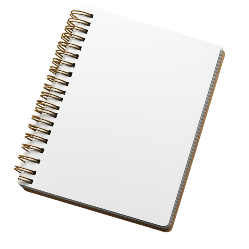 Open Notebook with Blank Lined Pages Ready for Notes png