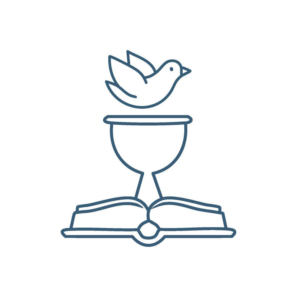 Abstract line art of the Holy Eucharist vector