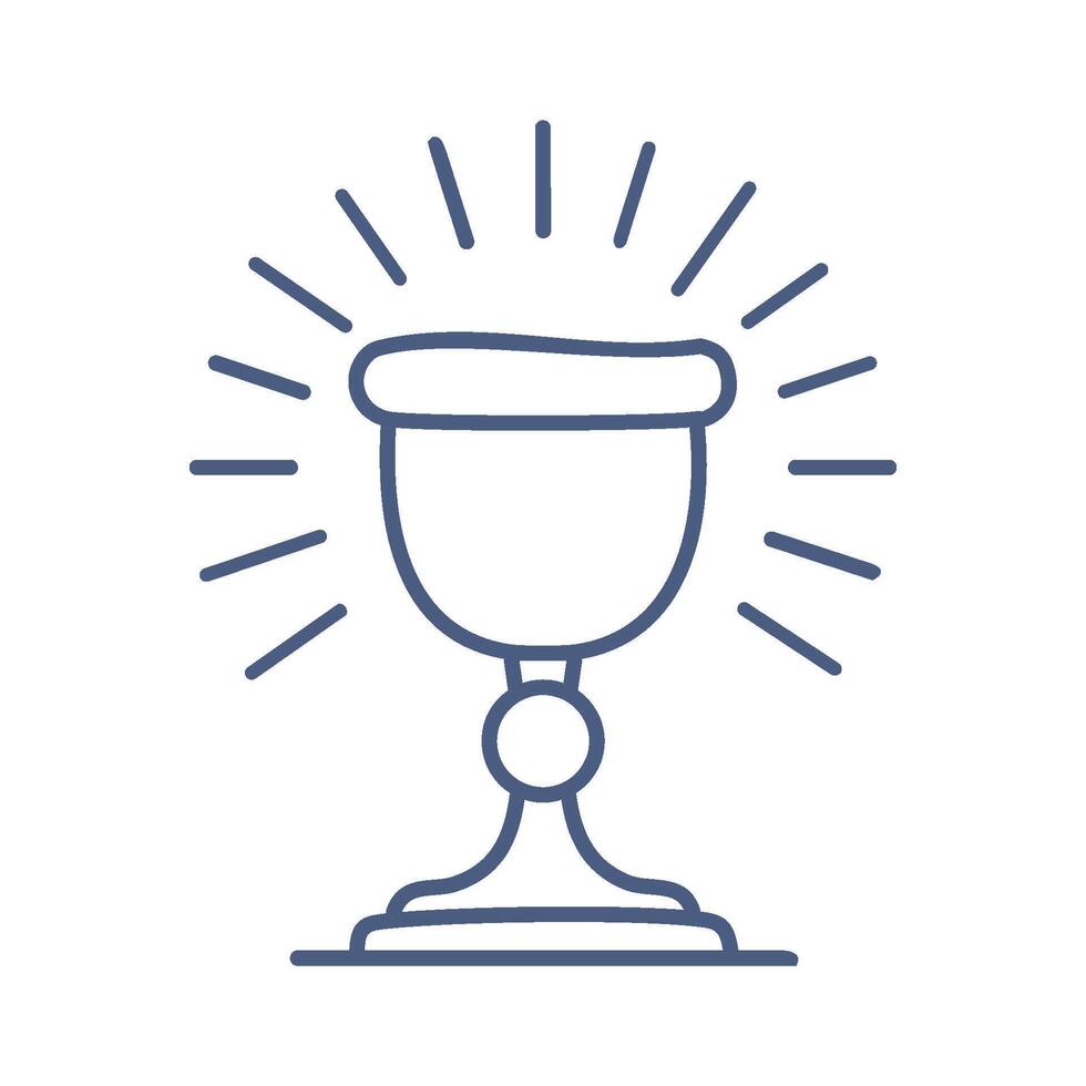Minimalist line art of the Holy Eucharist vector