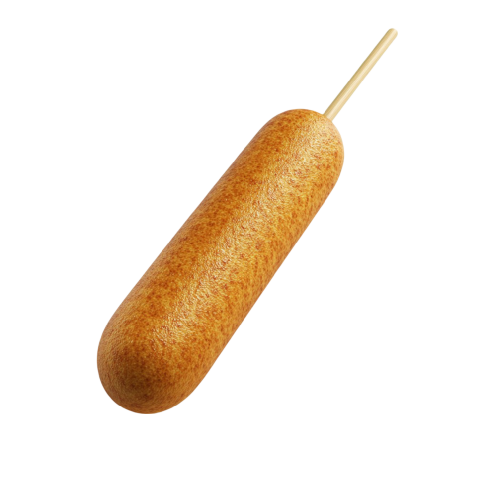 Tasty Hot Dog Skewer on Surface png