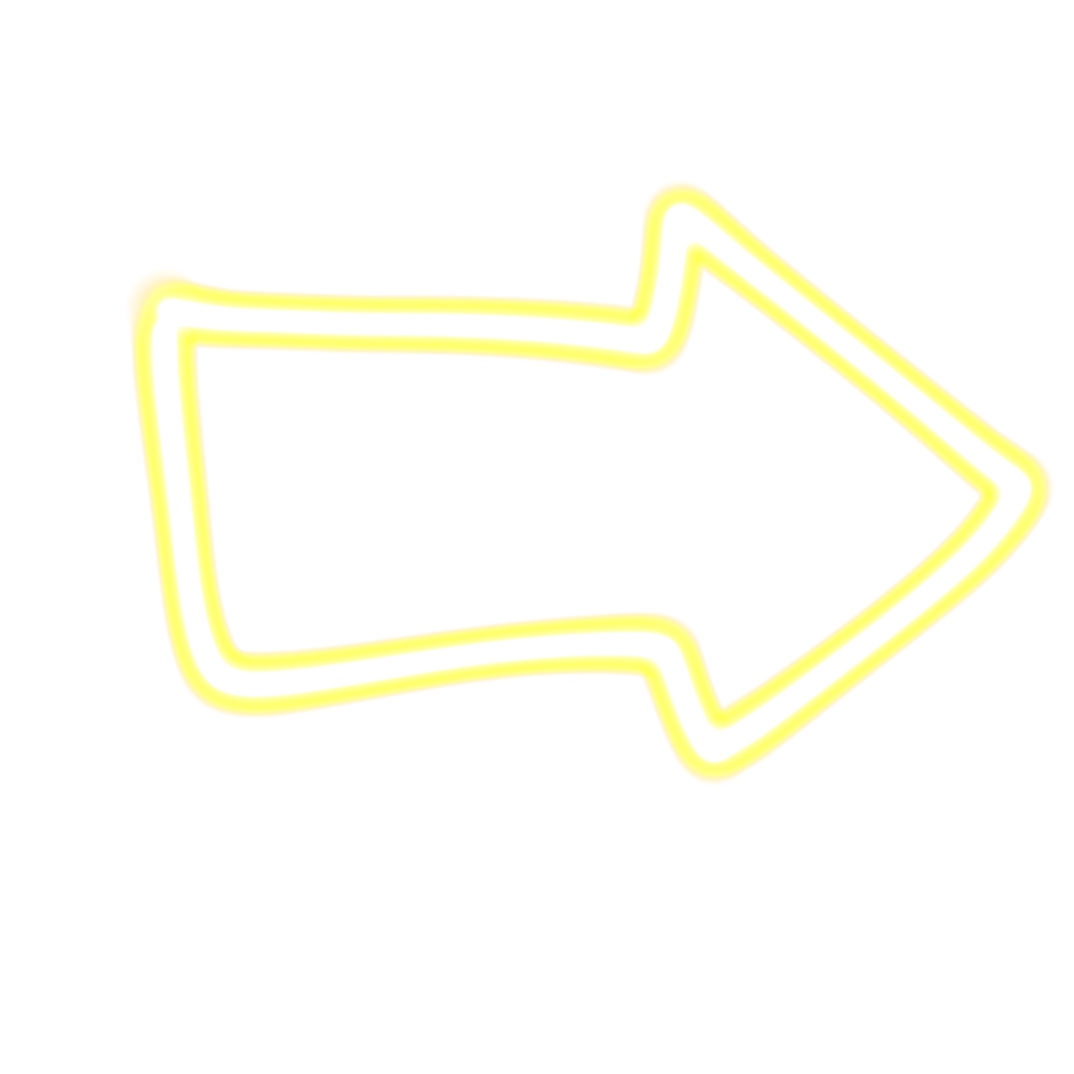 yellow arrow pointing left on transparent background png