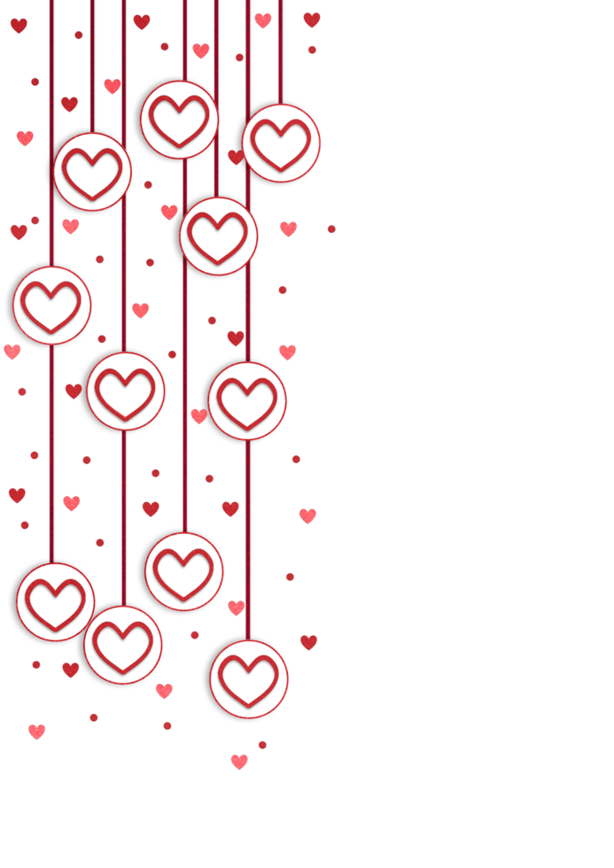 Valentines day wallpaper ornament with hearts background png