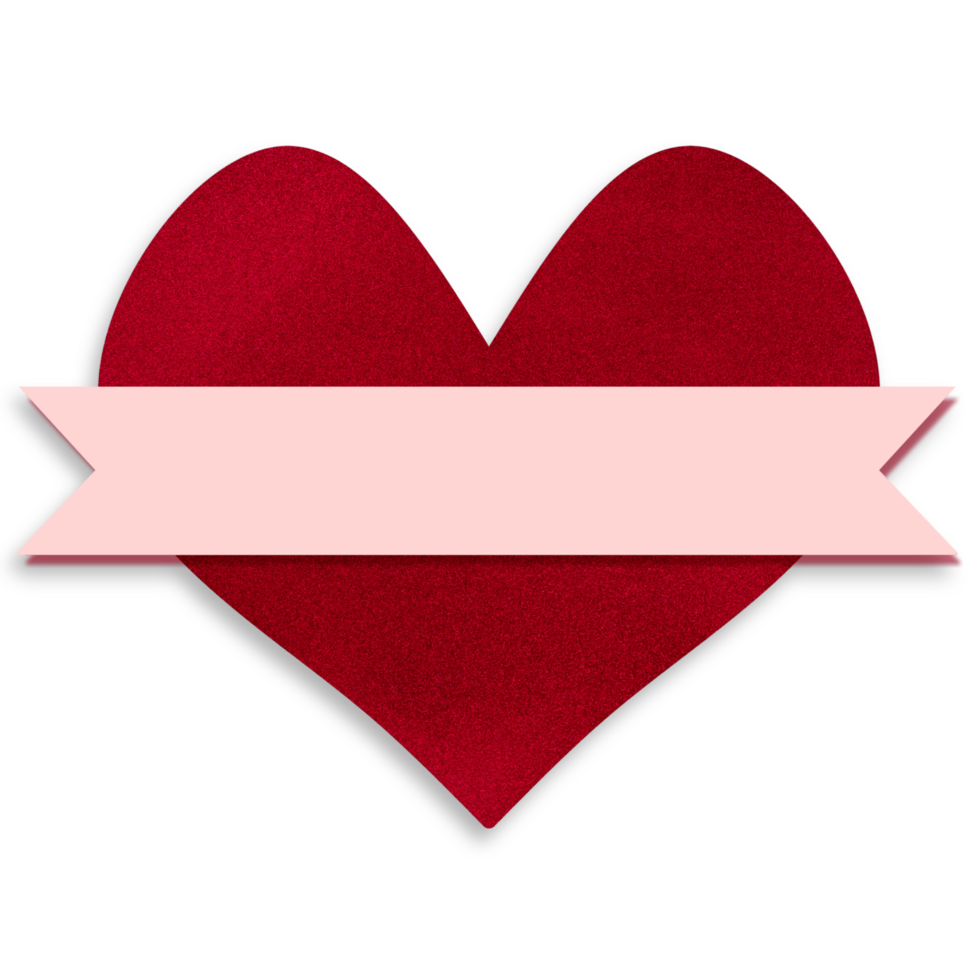 A heart with a ribbon on it png