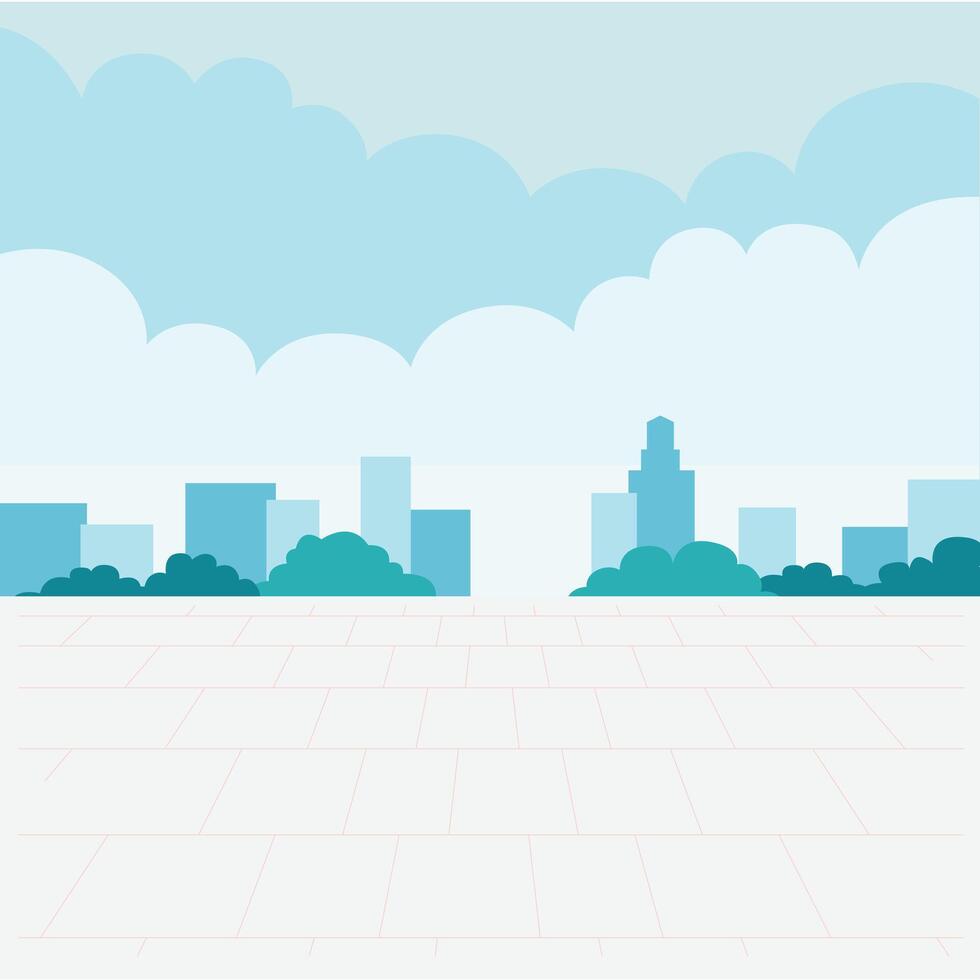 floor scene city cloud sky landscape space view background illustration design vector