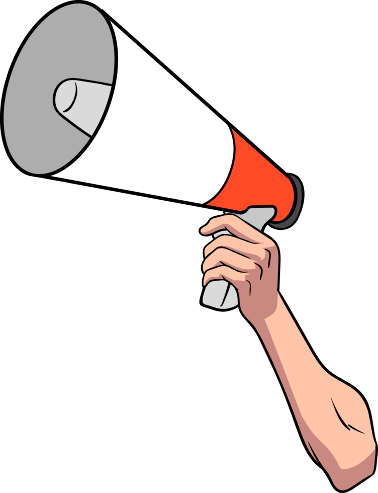 Amplified voice in a marketing campaign illustration png