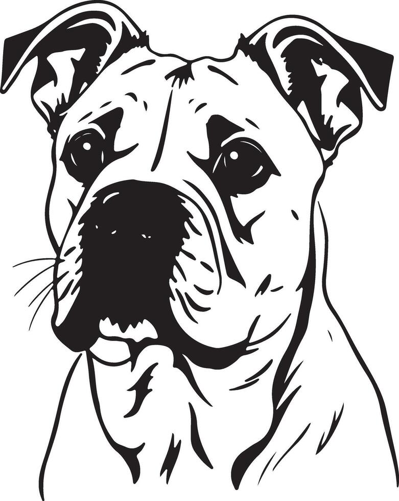 A silhouette illustration of a bulldog vector