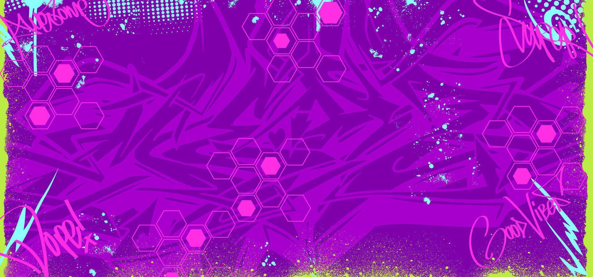 Gamer background. Graffiti gaming background with splatter, drips elements. vector