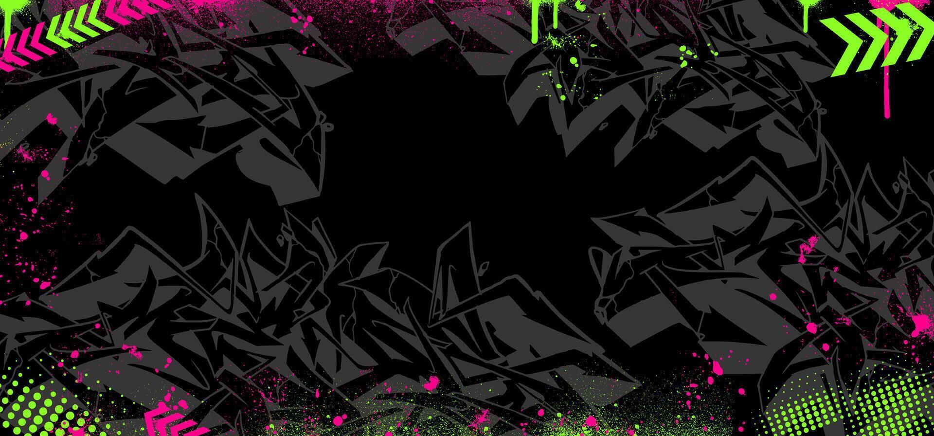 Gaming background illustrations. Graffiti gaming background with splatter, drips elements. vector