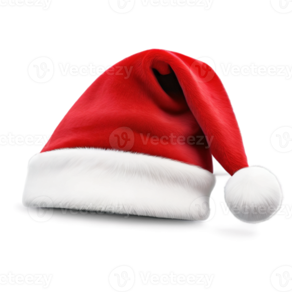 red Santa hat isolated png
