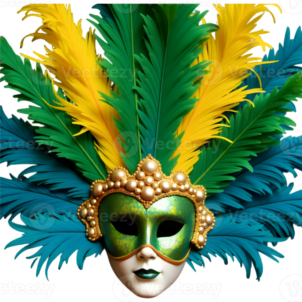 Carnival Mask Yellow png